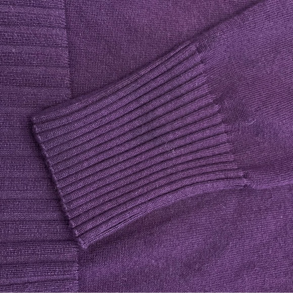 Cable & Gage Purple Long Sleeve Cowl Neck Sweater Size L - Picture 6 of 8